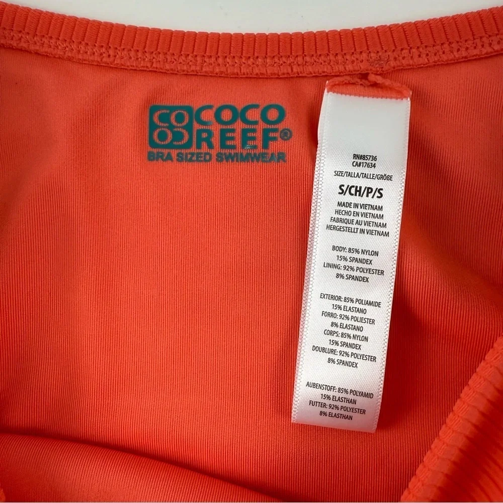 Coco Reef Bikini Bottom Womens Small Coral Ribbed Side Tie Swim NWT